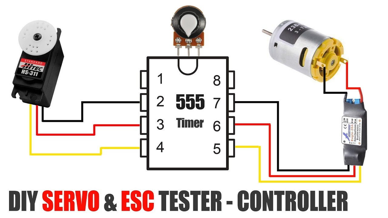 How To Make Servo Tester & ESC Tester. Diy Servo & ESC Controller Circuit.