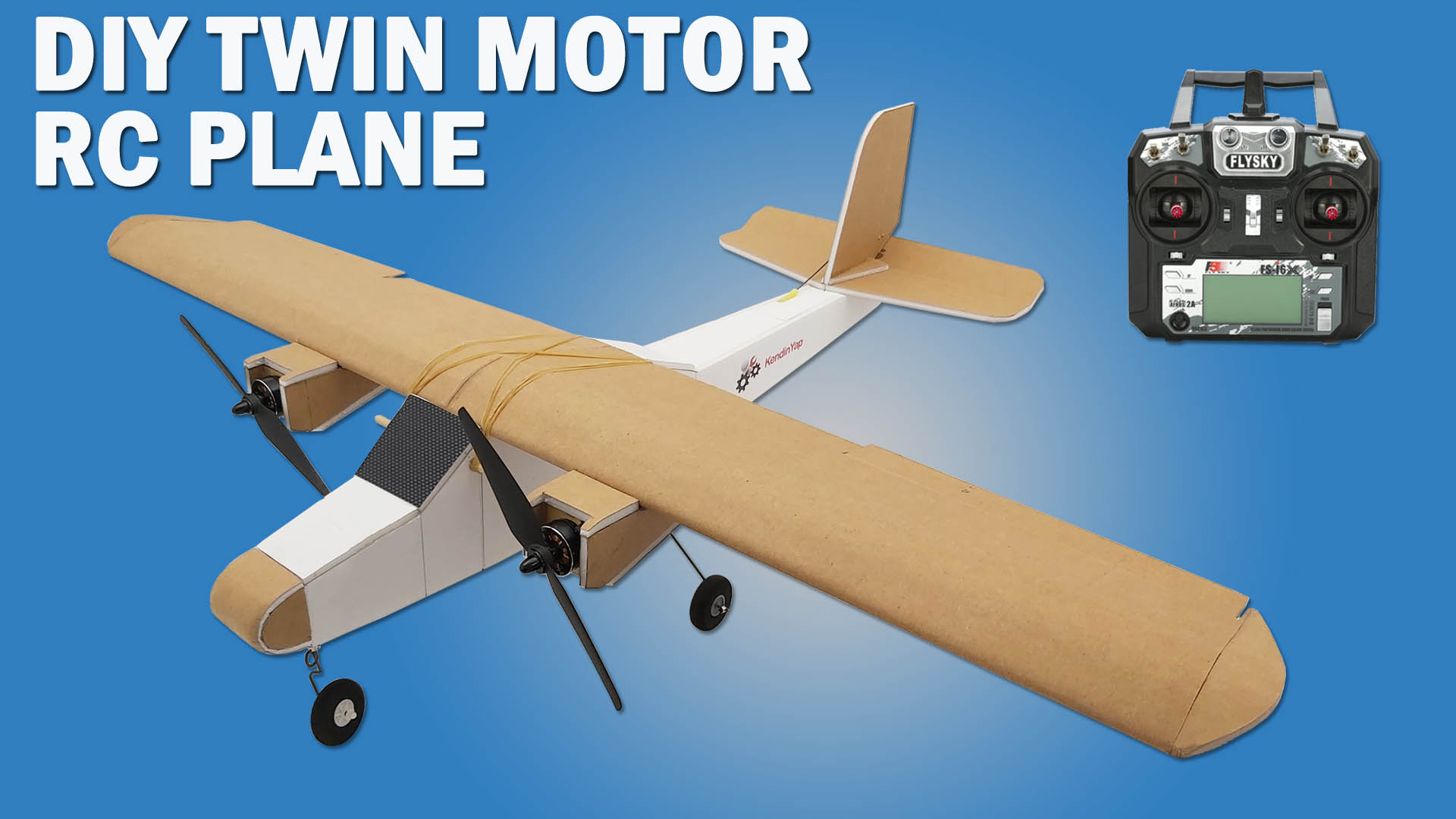 How To Make Twin Motor RC Model Airplane – DIY Brushless Motor Model Airplane.