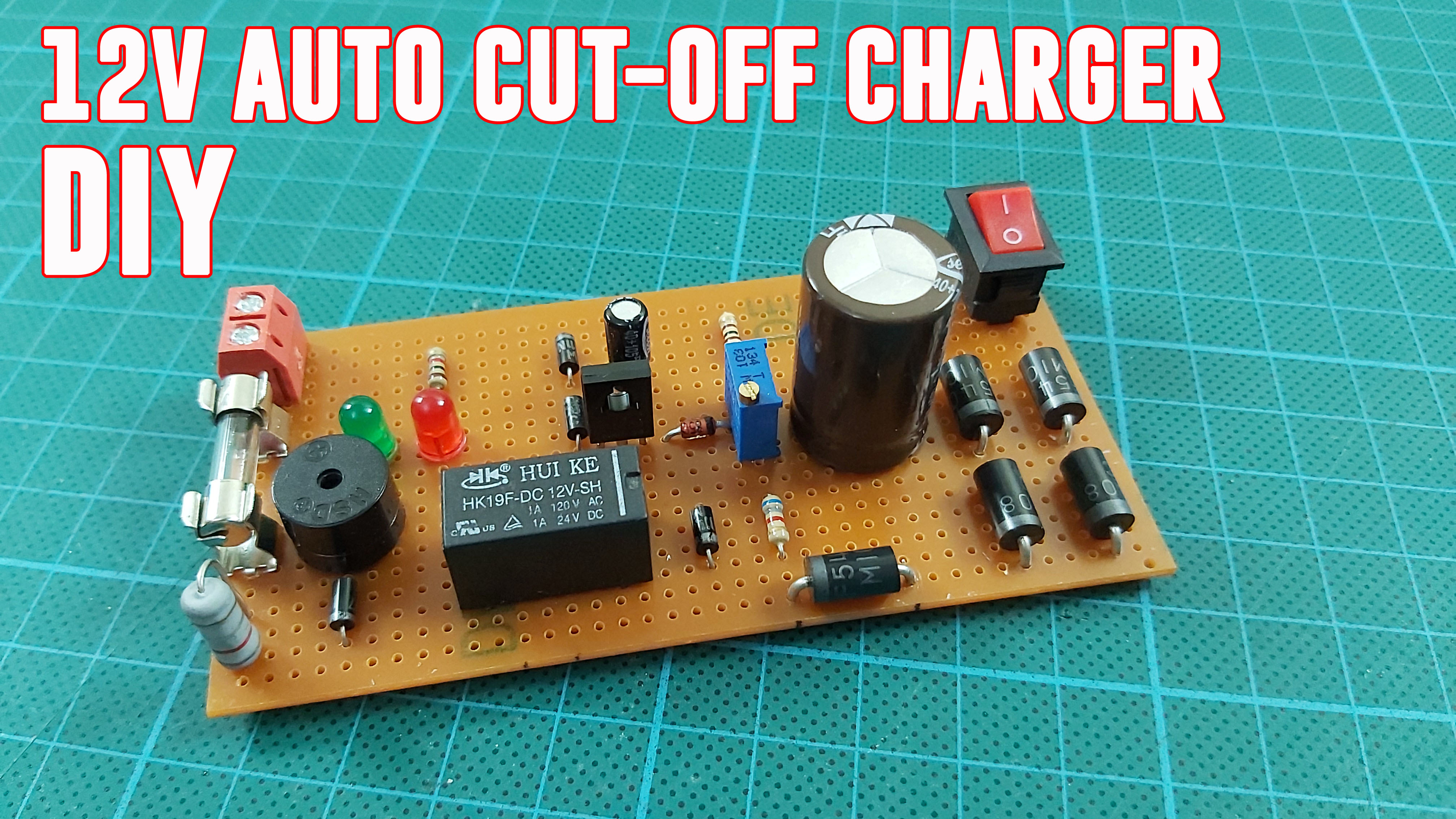 12V Lead Acid Battery Charging Circuit with Auto Cut-Off. DIY PB Battery Charger