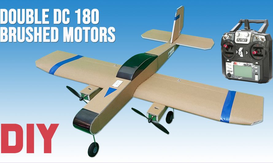 How To Make a Twin Motor RC Model Airplane. 2 x Brushed DC 180 Motors