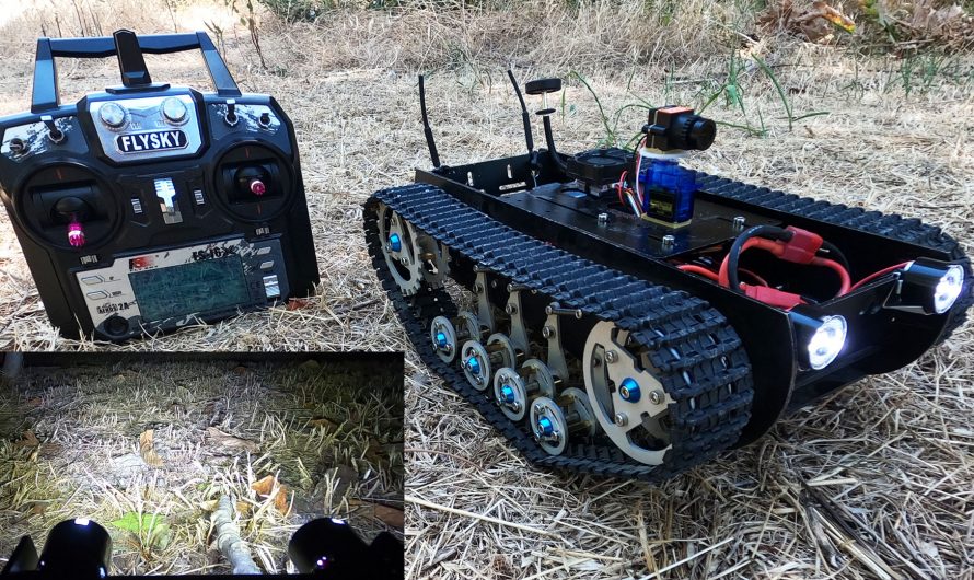 How To Build RC Robot Car Chassis With Camera & Power LED System. (Motor Upgrade For More Torque)