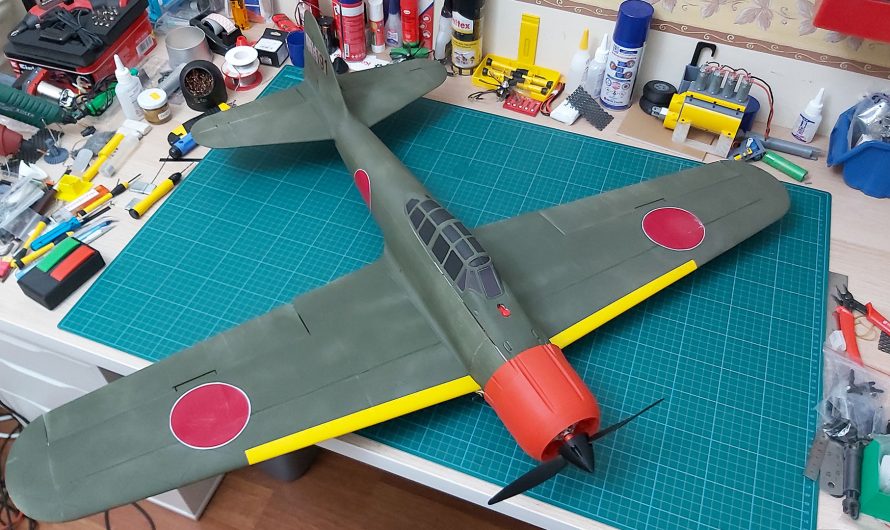 3D Baskı A6M2 Zero RC Model Uçak