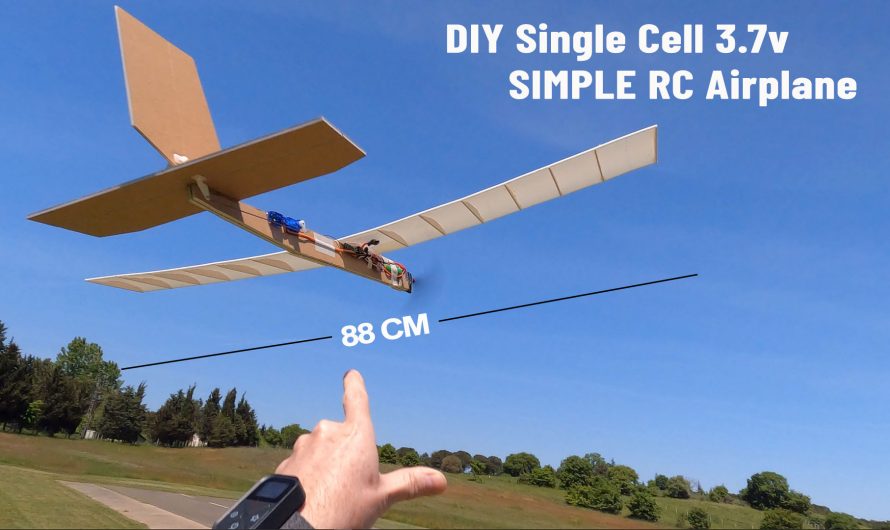 How To Build Low Cost Single Cell Battery Powered RC Airplane. Homemade RC Airplane