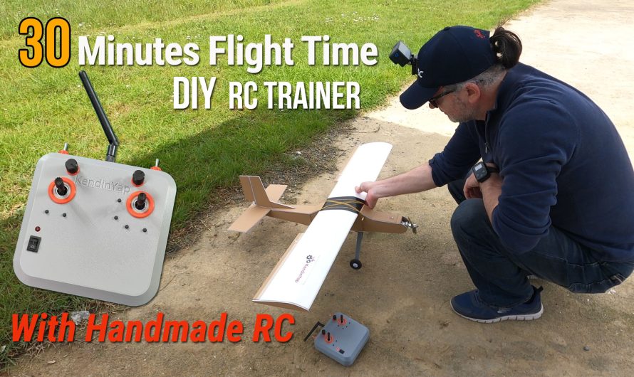 How To Make Amazing Stable RC Trainer Airplane With Handmade RC. Long Flight Time