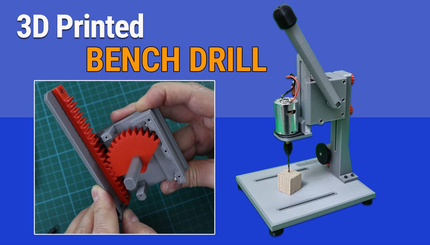 STL file DIY Mini Vertical Drill - DC Motor Drill press