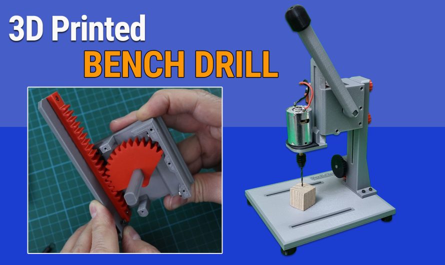 How To Make 3D Printed Bench Drill. DIY Bench Drill