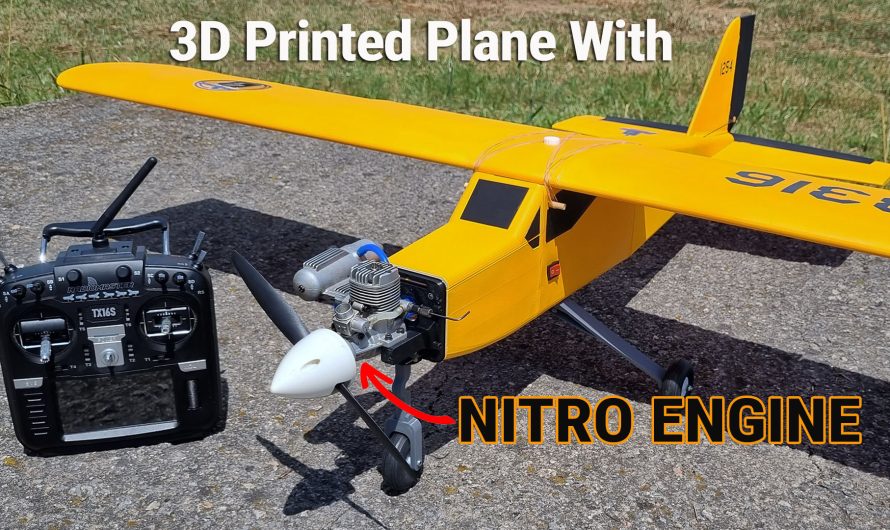 How To Make Nitro Engine Powered 3D Printed RC Airplane.