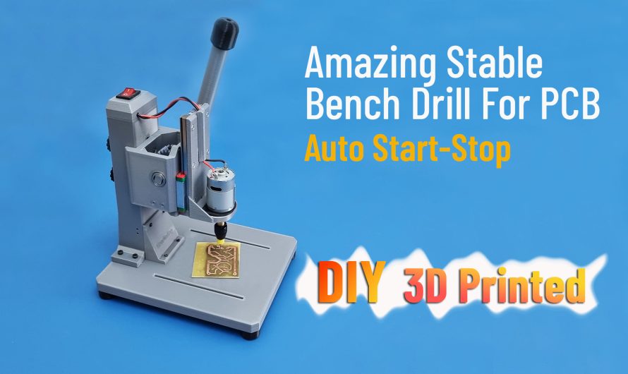 Hobi Uygulamaları ve PCB (Bakır Plaket) İçin Süper kararlı Tezgah Matkabı Yapmak. DIY Mini Bench Drill