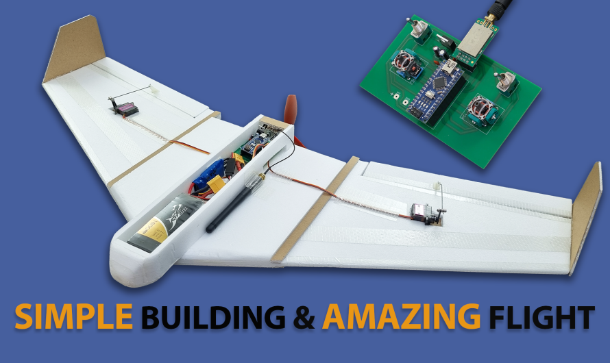 Make a Flying Wing With Simple Materials. DIY RC Plane & Remote Control